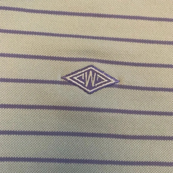 Peter Millar Crown Button Down Short Sleeve Shirt Striped Green Polo Size L - Picture 5 of 6